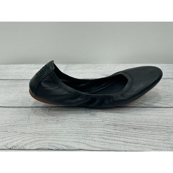 Tory Burch Womens Black Cushioned Eddie Nappa Leather Ballet Flats 2.0 Size 8M - Picture 2 of 11